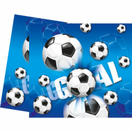 Borddug med Fodbold GOAL blå i plastik på 120 x 180 cm